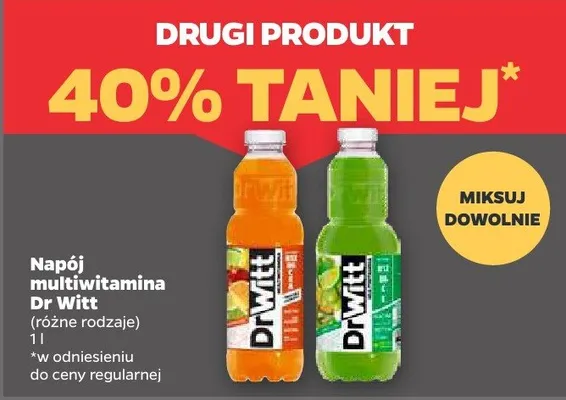 Napój multiwitamina Dr Witt promocja w Netto