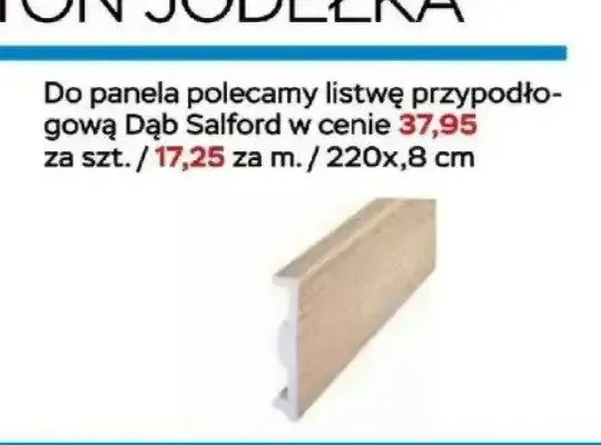 Listwa przypodłogowa Dąb Salford promocja w Abra Meble