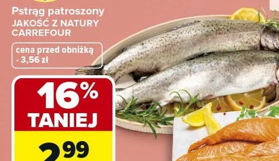 Pstrąg patroszony promocja w Carrefour