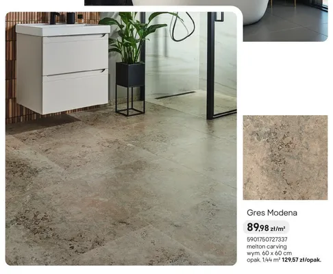 Gres Egen Modena melton carving promocja w Castorama