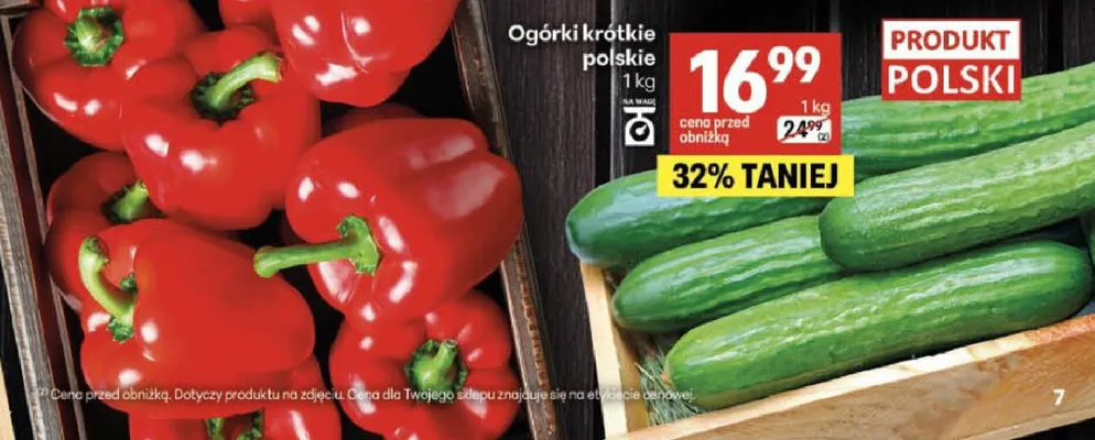 Ogórki krótkie polskie promocja w Delikatesy Centrum