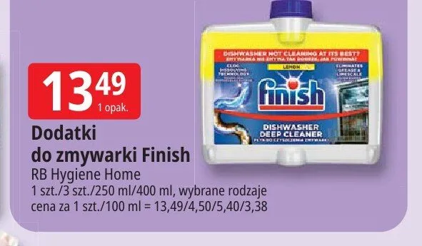 Dodatki do zmywarki Finish 250 ml promocja w Leclerc
