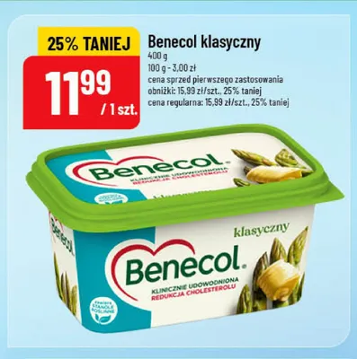 Margaryna Benecol klasyczny promocja w POLOmarket