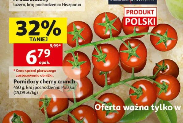 Pomidory cherry crunch Auchan Collection polskie promocja w Auchan