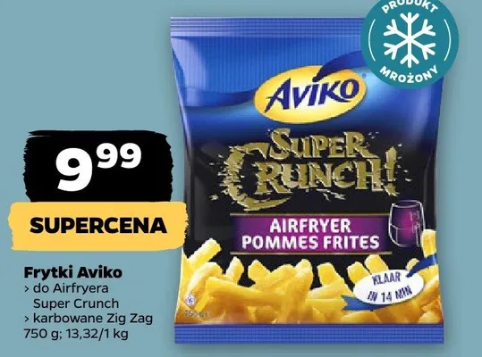 Frytki Aviko do Airfryera Super Crunch promocja w Netto
