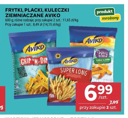 Frytki placki kuleczki ziemniaczane Aviko promocja w Stokrotka