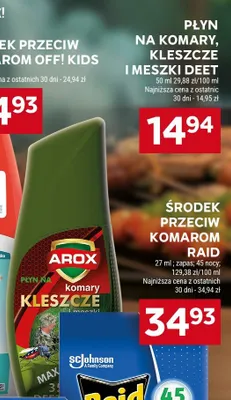 Płyn na komary kleszcze i meszki Deet Max Arox promocja w Stokrotka
