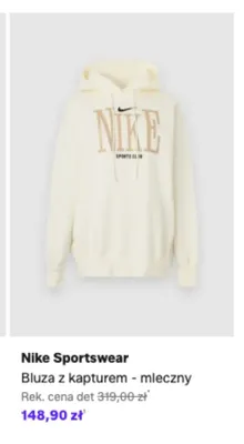 Bluza z kapturem Nike Sportswear mleczny promocja w Lounge by Zalando