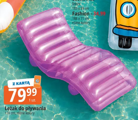 Leżak do pływania 170 cm promocja w Leclerc