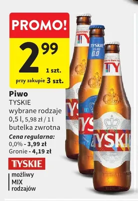 Piwo bezalkoholowe Tyskie promocja w Intermarche