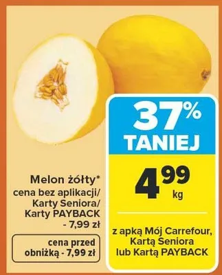 Melon żółty promocja w Carrefour Market