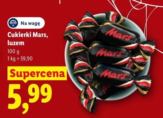 Cukierki Mars luzem promocja w Lidl