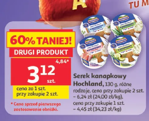 Serek kanapkowy Hochland promocja w Auchan