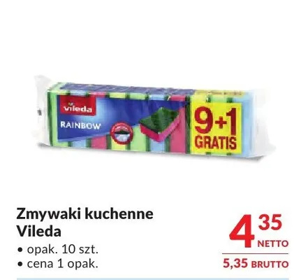 Zmywaki kuchenne Vileda Rainbow promocja w Makro