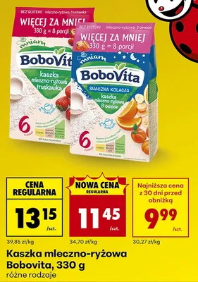 Kaszka mleczno-ryżowa 3 owoce promocja w Biedronka