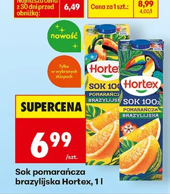 Sok pomarańcza brazylijska promocja w Biedronka