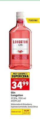 Gin Longston Sunny Citrus promocja w Biedronka