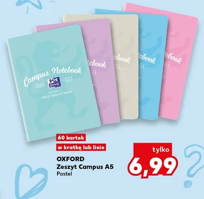 Zeszyt Campus A5 Pastel Oxford promocja w Kaufland