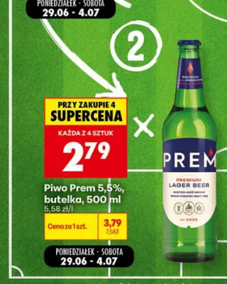 Piwo Prem promocja w Biedronka