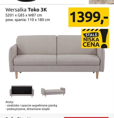 Wersalka Toko 3K promocja w Black Red White