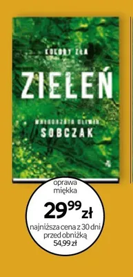 Książka Zieleń Kolory zła Małgorzata Oliwia Sobczak Wydawnictwo W.A.B. promocja w Empik