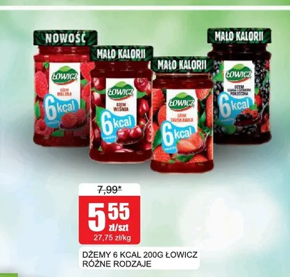 Dżem wiśniowy 6 kcal Łowicz promocja w Bingo
