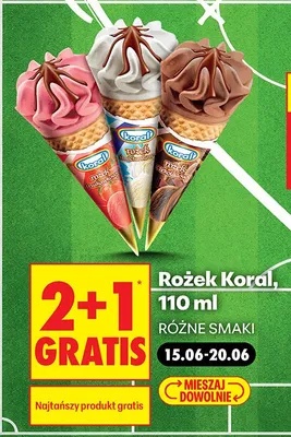 Rożek Koral truskawkowy promocja w Biedronka