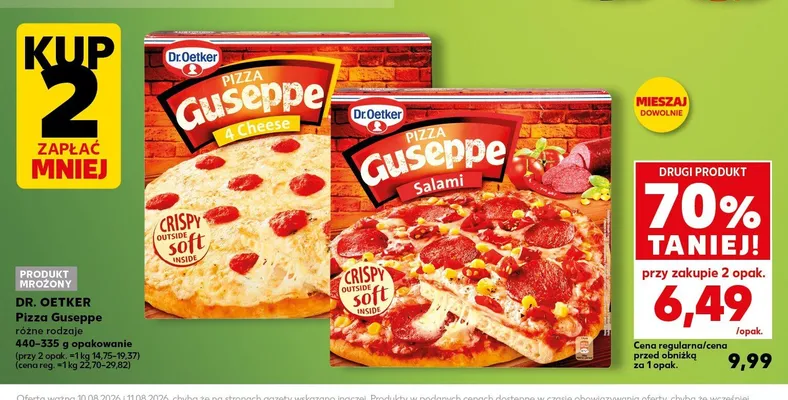 Pizza mrożona Guseppe 4 Cheese Dr. Oetker promocja w Kaufland