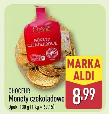Monety czekoladowe promocja w Aldi
