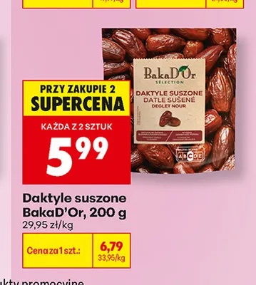 Daktyle suszone BakaD'Or Deglet Nour promocja w Biedronka