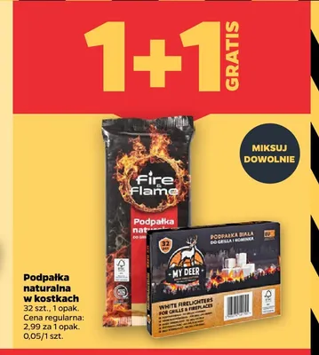 Podpałka naturalna w kostkach Fire & Flame promocja w Netto