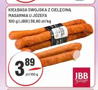 Kiełbasa swojska z cielęciną Masarnia u Józefa JBB promocja w Sedal