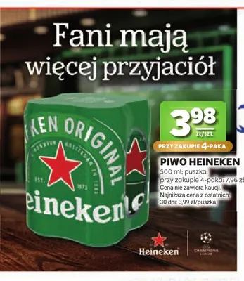 Piwo Heineken promocja w Stokrotka