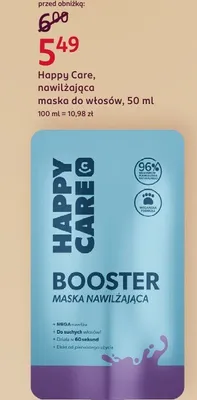 Nawilżająca maska do włosów Happy Care promocja w Rossmann