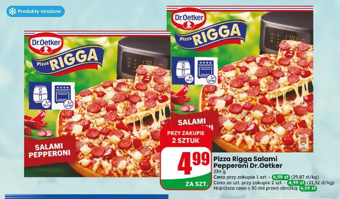 Pizza Rigga Salami Pepperoni Dr.Oetker promocja w Dino