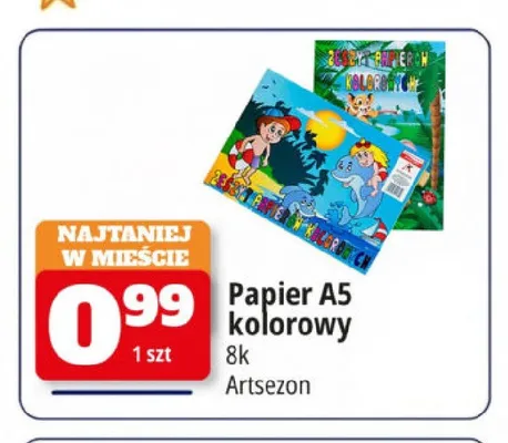 Papier A5 kolorowy Artsezon promocja w Leclerc