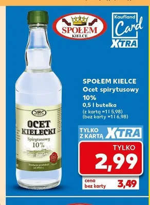 Ocet spirytusowy 10% Społem Kielce promocja w Kaufland