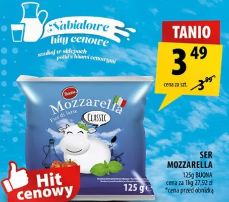 Ser mozzarella promocja w Arhelan