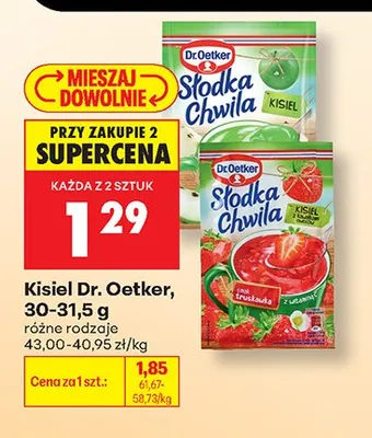 Kisiel Dr. Oetker promocja w Biedronka