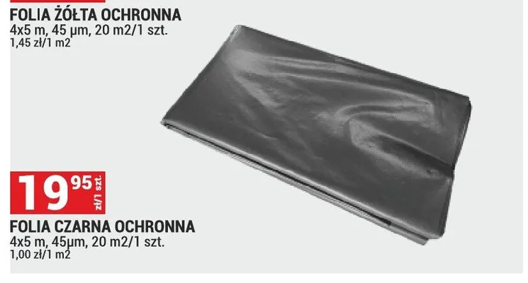 Folia czarna ochronna promocja w Merkury Market