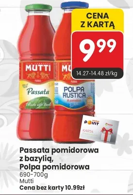 Passata pomidorowa z bazylią, Polpa pomidorowa promocja w Market Point