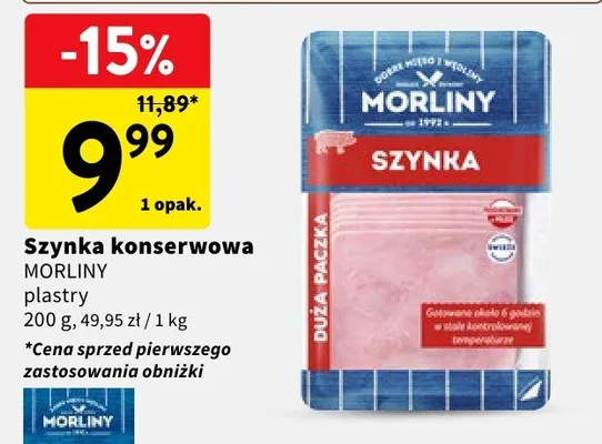 Szynka konserwowa plastry promocja w Intermarche