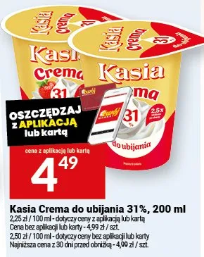 Kasia Crema do ubijania 31% promocja w Twój Market