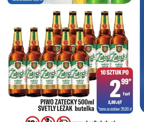 Piwo Žatecký Světlý Ležák promocja w Tomi Markt