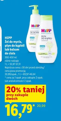 Balsam do ciała HiPP Babysanft promocja w Lidl