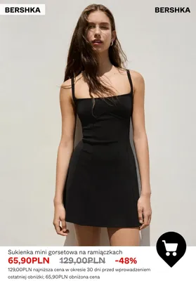 Sukienka mini gorsetowa na ramiączkach Bershka promocja w Bershka