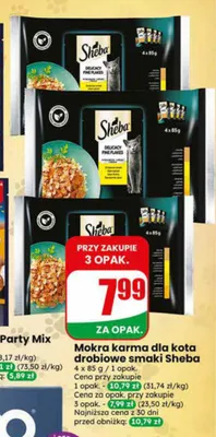 Mokra karma dla kota drobiowe smaki Sheba 4-pak promocja w Dino