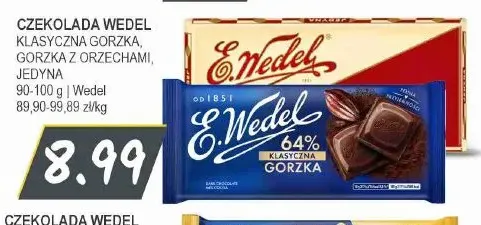 Czekolada Wedel klasyczna gorzka promocja w Słoneczko