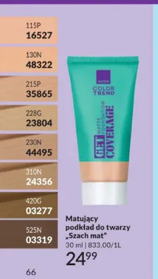 Matujący podkład do twarzy Avon Color Trend Szach mat 130N promocja w AVON
