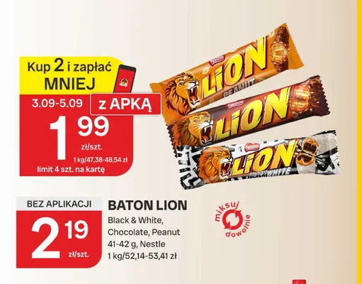 Baton Lion Peanut promocja w Chorten